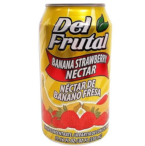 DEL FRUTAL NECTAR FRESA BANANA 1 CAJA DE 24 LATAS CADA LATA DE 11.6 OZ