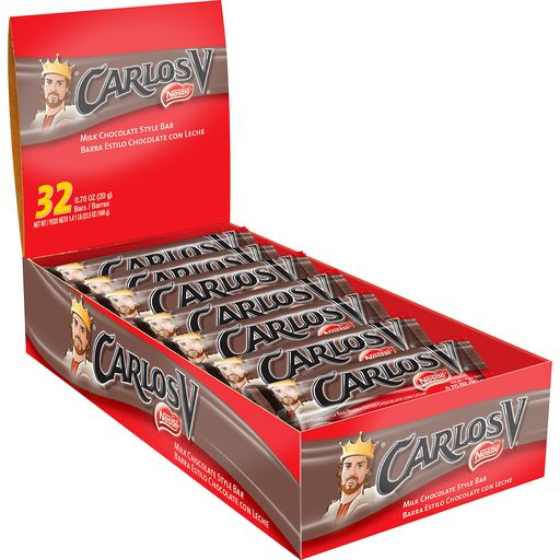 NESTLE CARLOS V 4 DISPLAY 32 UNIDADES (Precio Unit. $14.31)