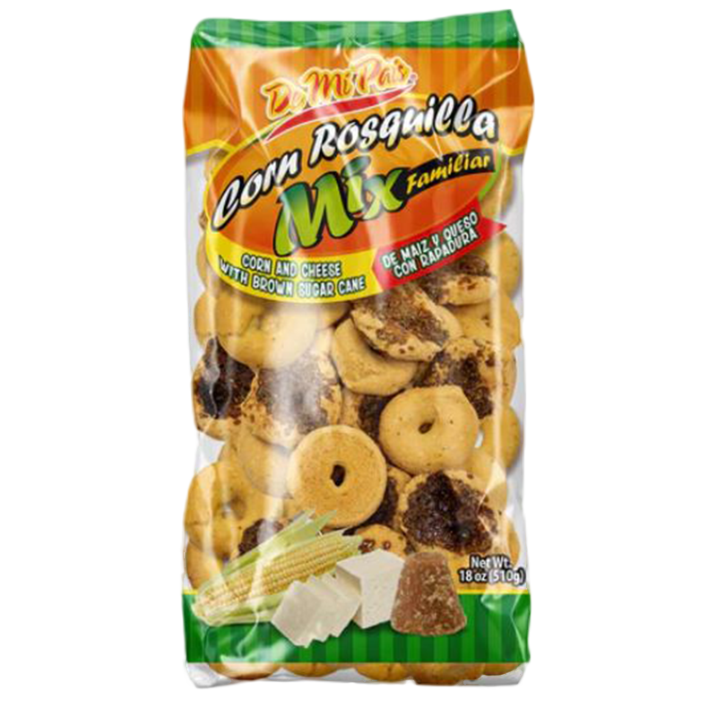 DE MI PAIS ROSQUILLAS MIX FAMILIAR 8 PAQUETES DE 18 ONZAS (Precio Unit. $6.15)