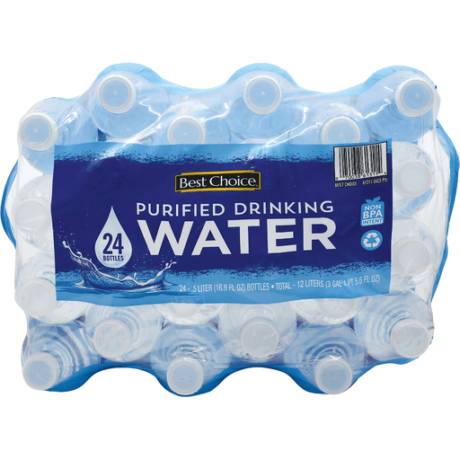 PURIFIED DRINKING WATER 1 CAJA DE 24 BOTELLAS CADA BOTELLA DE 16.9 OZ
