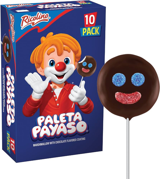 RICOLINO PALETA PAYASO 6 DISPLAY DE 10 UNIDADES (Precio Unit. $7.30)