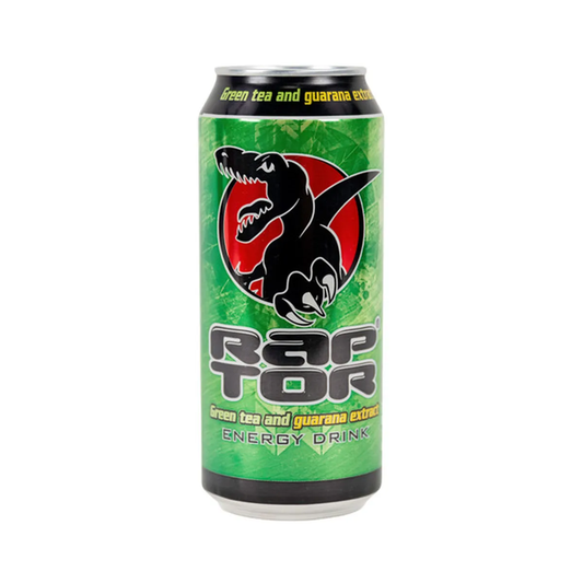 RAPTOR BEBIDA ENERGETICA XTRACTOR GREEN TEA-GUARANA 1 CAJA DE  24 LATAS, CADA LATA DE 16 OZ