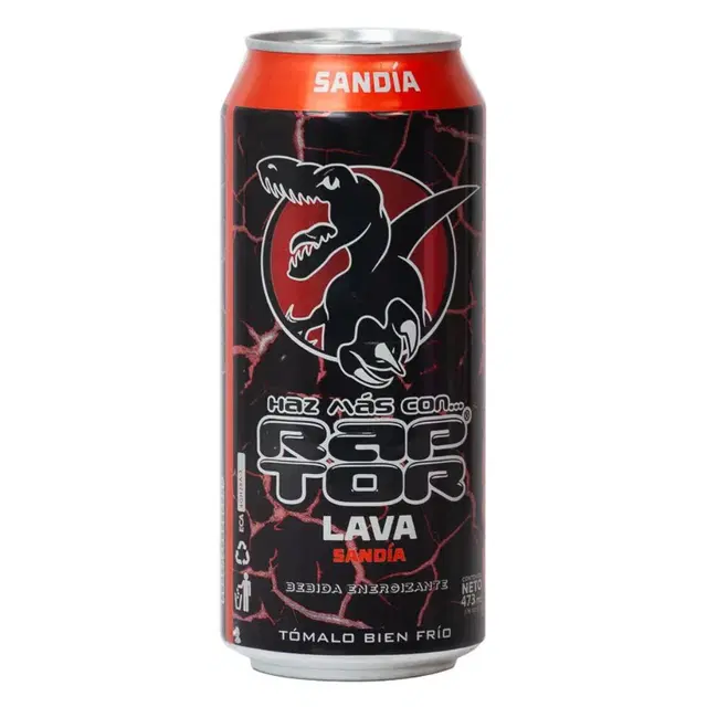 RAPTOR BEBIDA ENERGETICA LAVA WATERMELON 1 CAJA DE 24 LATAS CADA LATA DE 16 OZ