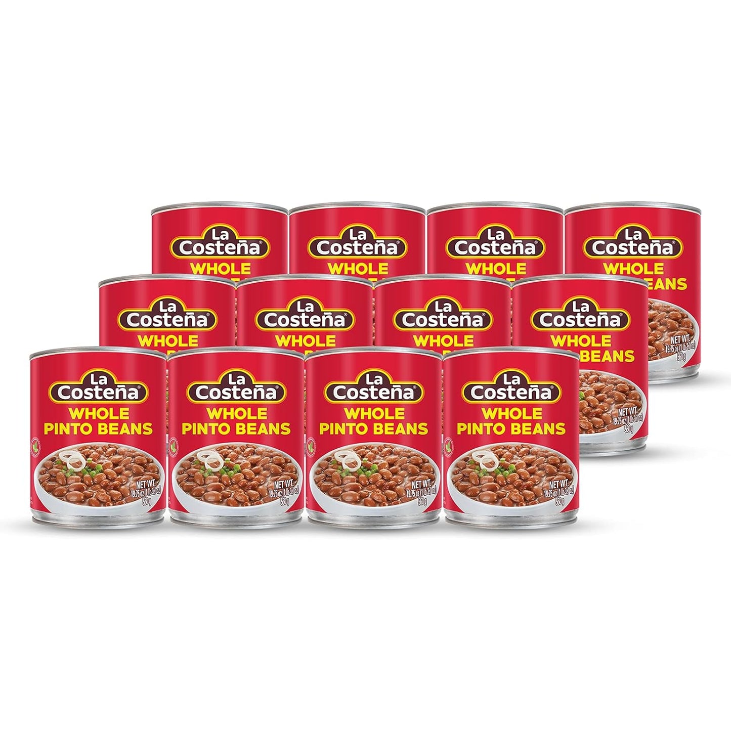 LA COSTEÑA FRIJOLES ENTEROS 12 LATAS DE 29 ONZAS (Precio Unit. $2.63)