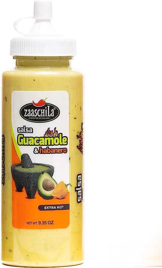 ZAASCHILA GUACAMOLE HABANERO 6 BOTELLAS DE 9.35 OZ (Precio Unit. $2.33)