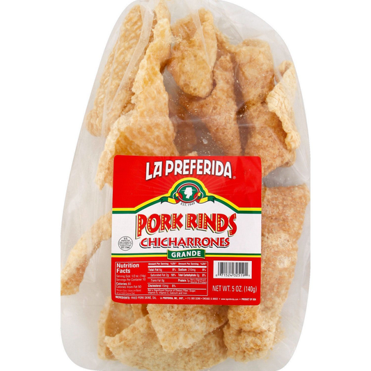 LA PREFERIDA CHICHARRONES (LARGE)12 BOLSAS DE 5 ONZAS (Precio Unit. $4.00)