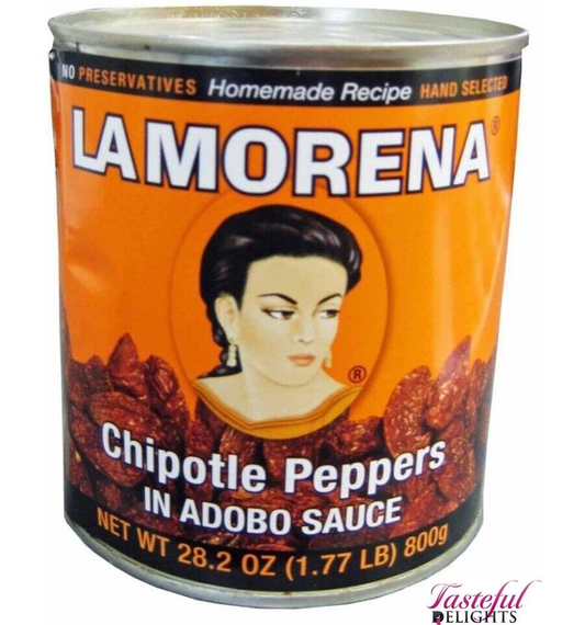 MORENA CHIPOTLE PEPPERS EN ADOBO SAUCE 12 LATAS DE 28.2 ONZAS (Precio Unit. $6.17)