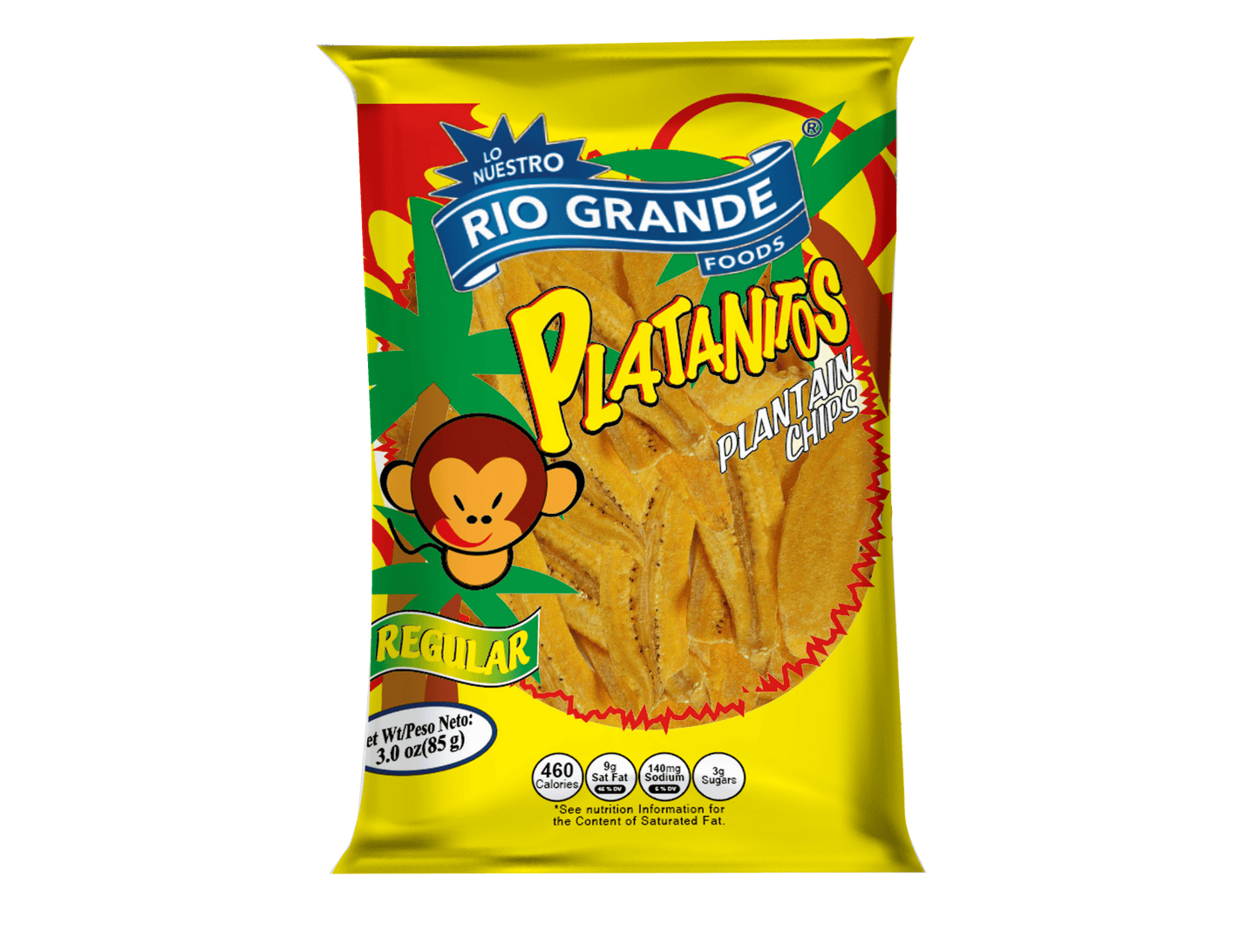 RIO GRANDE PLATANITOS NATURAL 30 PAQUETES DE 3 OZ