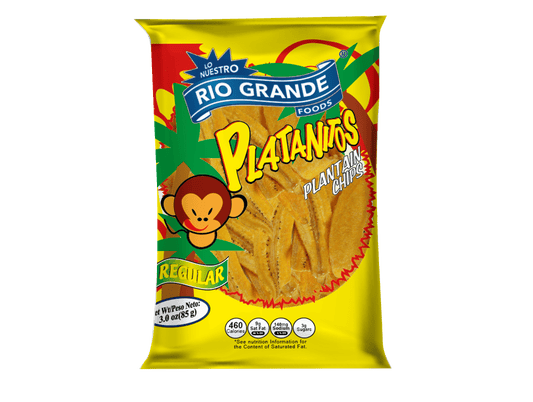 RIO GRANDE PLATANITOS NATURAL 30 PAQUETES DE 3 OZ