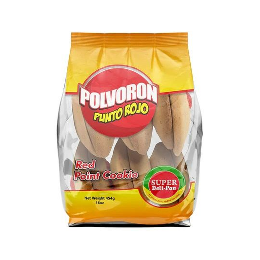 DE MI PAIS POLVORON PUNTO ROJO 12 PAQUETES DE 16 ONZAS (Precio Unit. $3.77)