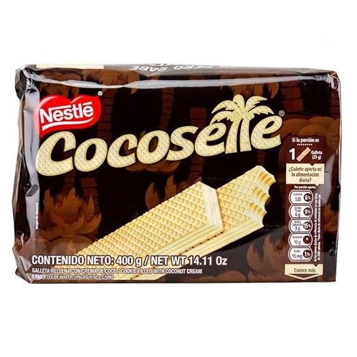 COCOSETTE 12 PAQUETES DE 8 UNIDADES POR 14.11 ONZAS (Precio Unit. $4.51)