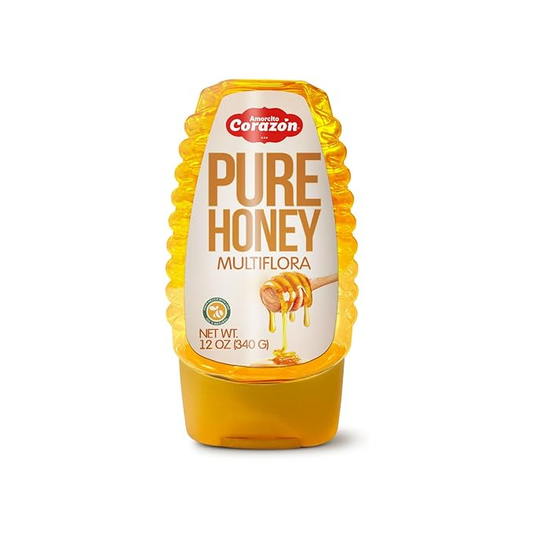 AMORCITO CORAZON HONEY (MIEL DE ABEJAS) 12 BOTELLAS DE 10.6 OZ (Precio Unit. $5.93)