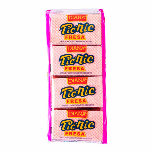PICNIC STRAWBERRY WAFER 8 PAQUETES DE 30 UNIDADES POR 5.04 ONZAS (Precio Unit. $7.35)