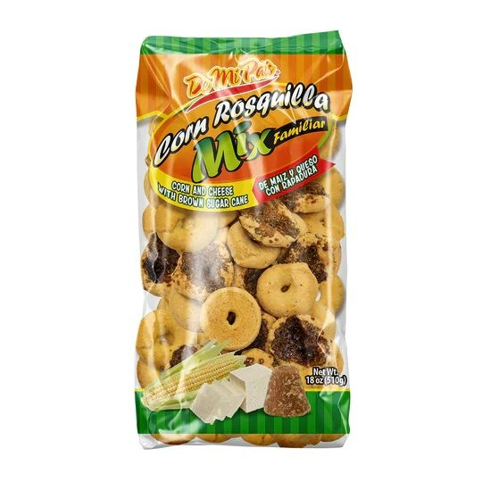 DE MI PAIS ROSQUILLA MIX FAMILIAR 8 PAQUETES DE 18 ONZAS (Precio Unit. $6.15)