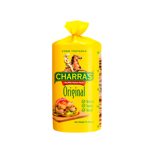 CHARRAS TOSTADAS ORIGINALES 15 PAQUETES DE 11.46 oz (Precio Unit. $2.24)
