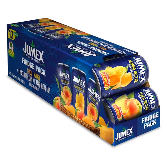 JUMEX 12 BOTELLAS DE 11.3 ONZAS MANGO Y DURAZNO (Precio Unit. $0.76)