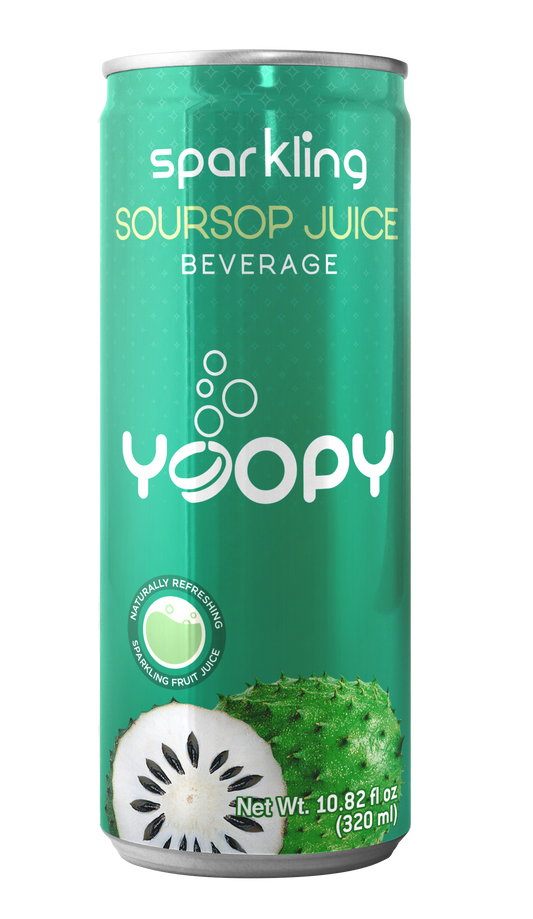 YOOPY SPARKLING GUANABANA WATER 1 CAJA DE 12 LATAS CADA LATA DE 10.86 OZ
