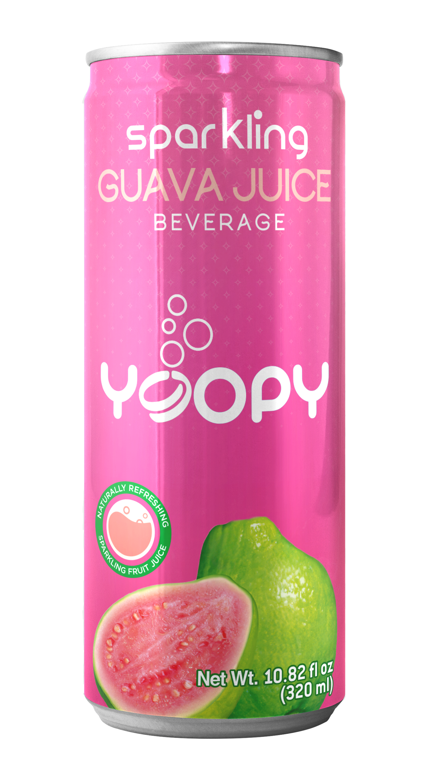 YOOPY SPARKLING GUAVA WATER 1 CAJA DE 12 LATAS CADA LATA DE 10.86 OZ