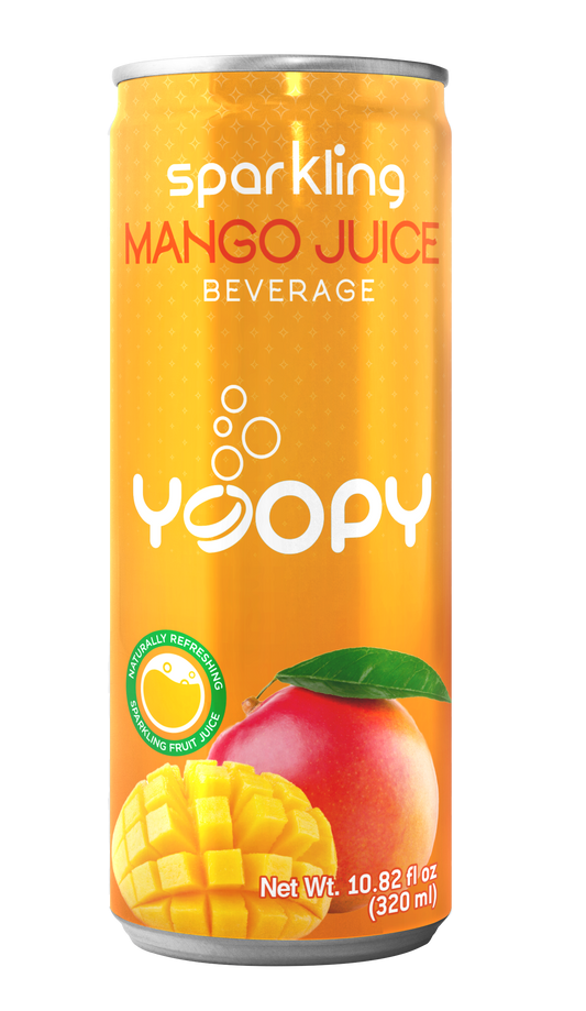YOOPY SPARKLING MANGO WATER 1 CAJA DE 12 LATAS CADA LATA DE 10.86 OZ